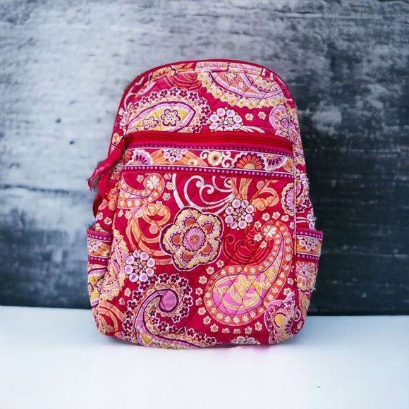 Vera Bradley Handbags - Vera Bradley Raspberry Fizz small quilted backpack 2008 retired pattern pink
